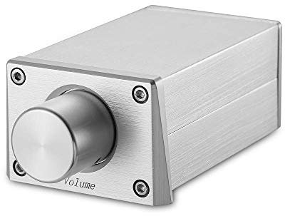 Nobsound High Precision Passive Preamp Volume Controller VOL Control HiFi Preamplifier ALPS (RCA&HiFi Version, Silver)