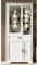 möbelando Vitrine Standvitrine Vitrinenschrank Holzvitrine Wohnzimmerschrank Jillana I Pinie hell/Artisan Eiche
