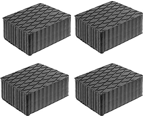 JOMAFA - JUEGO DE 4 TACOS DE GOMA 160 x 120 x 80 mm ALTURA PARA ELEVADORES DE COCHE UNIVERSAL COMPATIBLE CON ravaglioli, corghi, omnc...