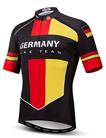 Radtrikot Herren MTB Trikot Reißverschluss Kurzarm Biker Tops Mountain Road Bekleidung Fahrrad Shirts Jacke Sommer Pro Team Rennrad Trikot für Herren Atmungsaktiv Schnelltrocknend weiß Rot Größe XL