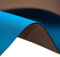 0,5m Neopren Stoff Doubleface 3mm Stretch 130cm breit Meterware in vielen tollen Farben!, Farbe:rehbraun-himmelblau