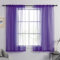 HUTO Transparente Vorhänge, 137,2 cm lang, für Schlafzimmer, obere Stangentasche, durchsichtige Fensterpaneele für Kinderzimmer, Wohnzimmer, 137,2 x 137,2 cm, 2er-Set