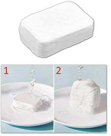 Kare & Kind 10x Komprimierte Handtücher - Weiche Baumwollwaschtücher für Reise, Sport, Camping, Zuhause, Salon, Hotels - Chemikalienfreie, unparfümierte Handtücher sind biologisch abbaubar