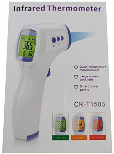 Infrarot Fieberthermometer kontaktlos Fieber Thermometer Digital 3 Farben Display HANDBUCH DEUTSCH Messung 1 Sekunde