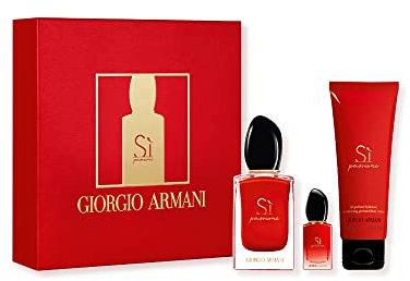Emporio Armani Giorgio Si Passione Eau de Parfum 2020 Geschenkset, enthält 50 ml EDP, 75 ml Body Lotion & 7 ml Miniatur