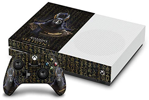 Head Case Designs Offizielle Zugelassen Assassin's Creed Hetepi Origins Schauspieler Kunst Matte Vinyl Haut Gaming Aufkleber Abziehbild kompatibel mit Xbox One S Console and Controller Bundle