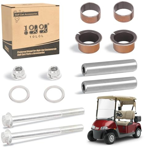 10L0L Golfwagen-Spindel-Kingpin-Buchsen-Set für EZGO RXV ab 2008 & 2FIVE 2010–2013 elektrisch, ersetzt OEM-Nr. 614034 601707 632925 632926 620380