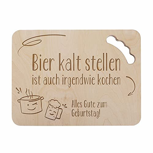 Herz & Heim® Männer-Geschenk Bierkastensitz Deckel mit persönlicher Gravur Bier kalt Stellen
