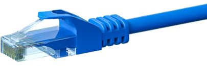 Danicom CAT 6 Netzwerkkabel U/UTP - 2 m - Blau - CCA | POE, Ethernet, LAN, Patchkabel, Datenkabel, RJ45 - für Serverschränke, Switches, Router, Modems!