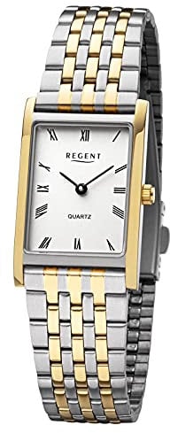 Regent Damen Analog Quarz Uhr mit Edelstahl Armband 12230710