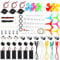 Sntieecr 6 Set 131 PCS DC Motors Kit, Science Experiment Kit Mini Electric Motor 1.5-3V 15000RPM with 66 PCS Bulbs, Buzzer Sounder, Shaft Propeller, Instruction, for Kid DIY STEM Engineering Project
