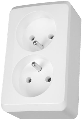 Prima, 2P+PE Doppelstecker, weiß