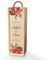 Personalised Wooden Wine Box with Woolwool filling and Rope carry handle - Floral Wedding, Engagement, Anniversary or Birthday Gift