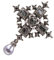 Kristallkreuz-brosche, Vintage Perle-kreuz-pins Eleganter Schmuckriligious Revers-pin Für Frauen Männer
