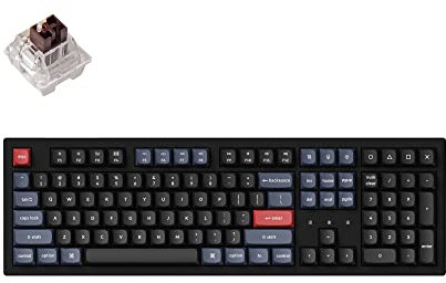 Keychron K10 Pro Teclado mecánico inalámbrico personalizado, QMK/VIA programable Bluetooth/retroiluminación blanca con cable, interruptor Keychron K Pro café intercambiable en caliente - Para Mac