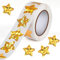 KIKIGOAL 500 Stück Holographische 2.5cm Gold Star Aufkleber für Kinder Belohnung in der Schule Klassenzimmer, Folie Star Metallic Aufkleber Roll selbstklebende Etikett Sterne Glitter