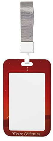 Porte-badge de Noël imprimé Père Noël avec lanière - Porte-carte d'identité tendance - Pour le bureau, le travail, le bureau, les infirmières et les médecins