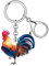 RAIDIN Acryl süße Huhn Henne Hahn Schlüsselanhänger für Damen Schlüsselringe Geschenke für Auto Handtasche Taschen Schlüssel Haustierliebhaber (Marineblau)