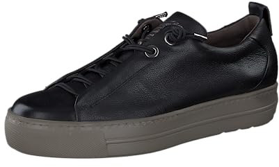 Paul Green Damen SUPER Soft Pauls | Frauen Low-Top Sneaker | Laufschuhe | schnürschuhe | schnürer | Plateausohle | Halbschuhe | Schwarz (Black/Fango) | 40 EU / 6.5 UK