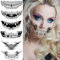 Halloween Tattoo Gesicht Kostüm Damen Schminke Accessoires, Temporäre Tattoos Mund Aufkleber Zombie Skelett Vampir Kostüm Requisiten Cosplay Gesichtstattoo Horror Halloween Deko Party Set 6