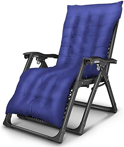 Leichter FGVDJ Leichter Zero-Gravity-Liegestuhl, klappbarer Relaxsessel mit atmungsaktiver Matratze, Liegestühle, Liegestuhl für Strand, Terrasse, Garten, Camping in Blau Present