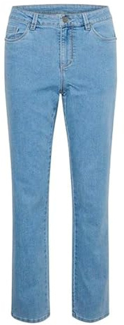 KAFFE Damen Jeans KAvicky Damen Jeans Jeanshose Straight mit Geradem Bein Hose mit Hoher Bund Normale Taille mit tiefem Schnitt Gerade