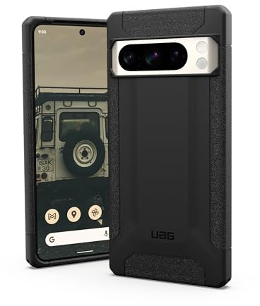 URBAN ARMOR GEAR Scout Case Schutzhülle Google Pixel 8 Pro Hülle [Offiziell Made for Google zertifiziert, Sturzfest nach Militärstandard, Displayschutz durch erhöhten Rand] schwarz