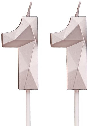 11th Birthday Candles, Rose Gold Number Candles Birthday Decoration, Happy Birthday Cake Toppers, for Birthday Parties Weddings Company Anniversaries (Rose Gold, 11)