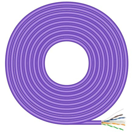 AISENS Cable de Red RJ45 LSZH Cat 6 UTP Rigido AWG23 CCA Aleacion Violeta 305M