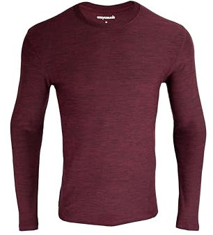 easy casuals Quick-Dry Athletic Long Sleeve T-Shirt: Moisture-Wicking, Stretchable - Lightweight & Durable Performance Wear (UK, Alpha, L, Regular, Regular, Maroon Heather)