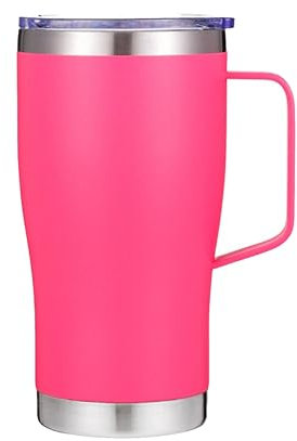 G HOM 20oz/600ml Tumbler with Straw and Lid, Simply Modern Tumbler Cup, Stainless Steel Vacuum Insulated Travel Mug with Straw, Leak-Proof Double Wall Flask with Handle for Hot & Cold Coffee on the go
