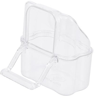 DOITOOL Vogelfütterer Futterspender für Vogelkäfige geflochtener Grasball Transparenter Vogelkäfig Futterautomat Vogelfutterspender Vogelfütterungsbecher für Vögel Essensbox