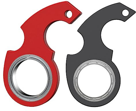SHYCown Karambit Schlüsselanhänger, rotierender Schlüsselanhänger, Dekompression, tragbarer Schlüsselanhänger, 5, schwarz-rot, 5-7cm