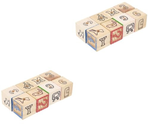 BESTonZON 16 STK Alphabetblöcke Imagination Endless Fun Spielzeug für Vogelkäfige Nahrungssuche Hut Lebensmittelspielzeug Alphabet-Holzklötze Buchstabenblöcke aus Holz der Vogel Zubehör Pole