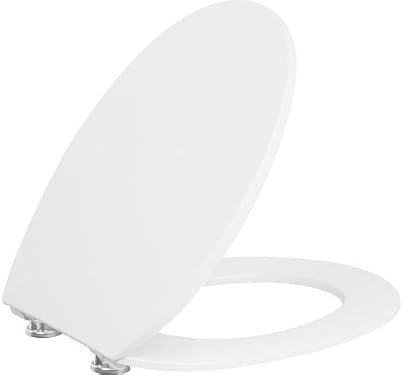 WC-Sitz Tacutu, weiß, Softclose, aus Duroplast, Edelstahlscharnier