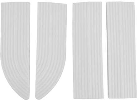 Alféizar de la Puerta de la Barredora, 4 Piezas de Goma para Silla de Ruedas, Rampa, Escalera, Alféizar de la Puerta de la Silla de Ruedas para Umbrales, Puertas, Baño (WHITE)