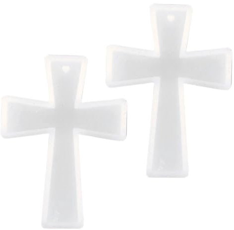 OHPHCALL Kreuz-Silikonform 2 Stück Kreuz-Silikonharz-Schlüsselanhänger-Form Kreuzform Expoy-Harz-Gussform Für Schmuck Und Schlüsselanhänger Diy Kreativer Harz-Anhänger
