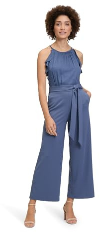 Vera Mont Damen Jumpsuit mit Volant Blue Stone,34