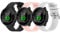 Garmcool 3 Pack 20mm Bracelets Compatible avec Garmin Forerunner 55/Venu/Venu 2 Plus/Venu sq/Venu Sq Music/Venu sq 2/Venu sq 2 Music Bracelet Noir Rose Blanc Hommes Femmes Silicone