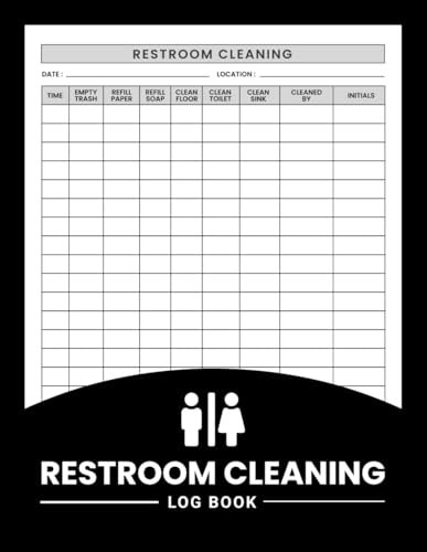 Restroom Cleaning Log Book