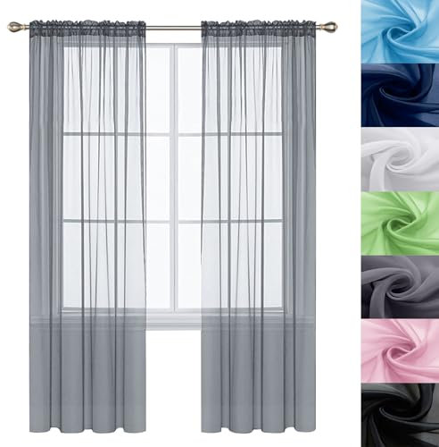 GAIFNAG Rideaux de Porte Chenille 100 x 220 cm Isolation Lumiere Anti UV Decoration Rideau de Porte en Perles Rideau Anti Mouches pour Mariage de Noël Chambre, Gris Clair