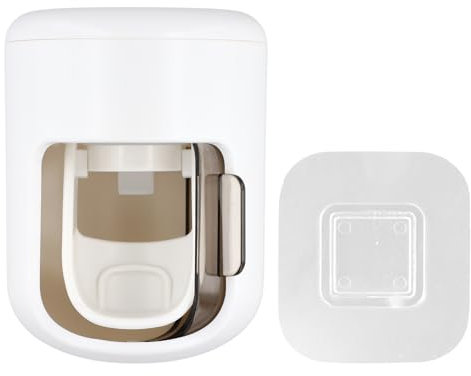 Toothpaste Dispenser Automatic Toothpaste Squeezer Dustproof Automatic Toothpaste Dispenser No Drilling Detachable Waterproof Toothpaste Dispenser Wall Mounted for Children, Adults