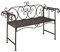 Iiaky Gartenbank Sitzbank Outdoor Parkbank Bank Balkon Gartenbank Sitzbank GartenbäNke 132 cm Stahl Antik Braun