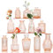 Lot de 12 petits vases en verre avec couvercles pour décoration de table, mariage, réception, maison, bouteilles vintage, champagne (12, champagne