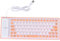 HOMSFOU Tastiera USB Arrotolabile in Silicone 85 Flessibile e Resistente all'Acqua per Computer Tastiera Pieghevole per e Viaggio Design Compatto e Facile Trasportare