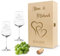 Gravur-Max Leonardo Weinglas inkl. Holzbox mit Gravur 2er-Set für Ihn & Sie Nur die Liebe zählt Personalisiert mit Name & Datum Herz-Glas Leonardo Puccini 560ml