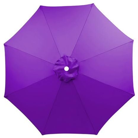 HonunGron Auvent De Remplacement pour Parasol 3.5m/3.0m/2.8m/2.7m/2.5m/2.3m/2m 6/8 Baleines, Toile De Parasol Déporté Remplacement Pour Cour, Jardin, Plage, Protection UV (Violet,8ribs-350cm)