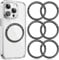 Universal Metal Ring Sticker, for MagSafe Ring Magnet Compatiable with MagSafe Wireless Charger/Car Holder for iPhone 16/15/14/13/12/11 Series, Galaxy, Android Accessories