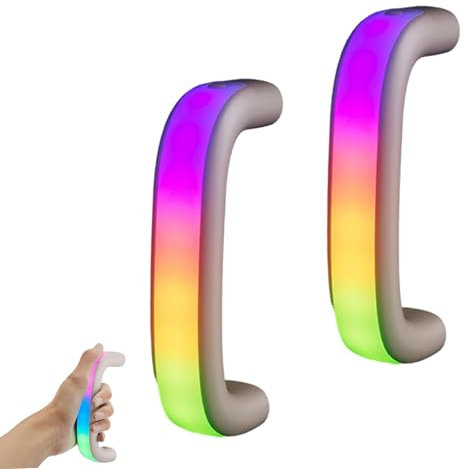 6 Colors LED Light-Up Tumbler Handle for Stanley 40oz/30oz, Comfortable Stanley Water Bottle Handle, Rechargeable Waterproof Handle Accessory for Outdoor, Party, Home (2Pcs)