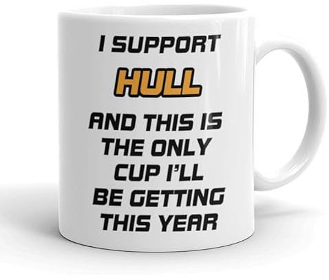 VIROSA Funny Football Mug – “Only Cup I’ll Be Getting This Year” – Gift for Hull Fans, Dad, Friend or Colleague – 11oz Ceramic Coffee Cup – Funny Xmas, Birthday, Father’s Day Present